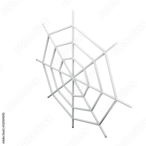 Cobweb 3d rendering isometric icon.