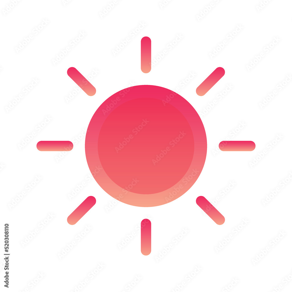 sun logo gradient design template icon element