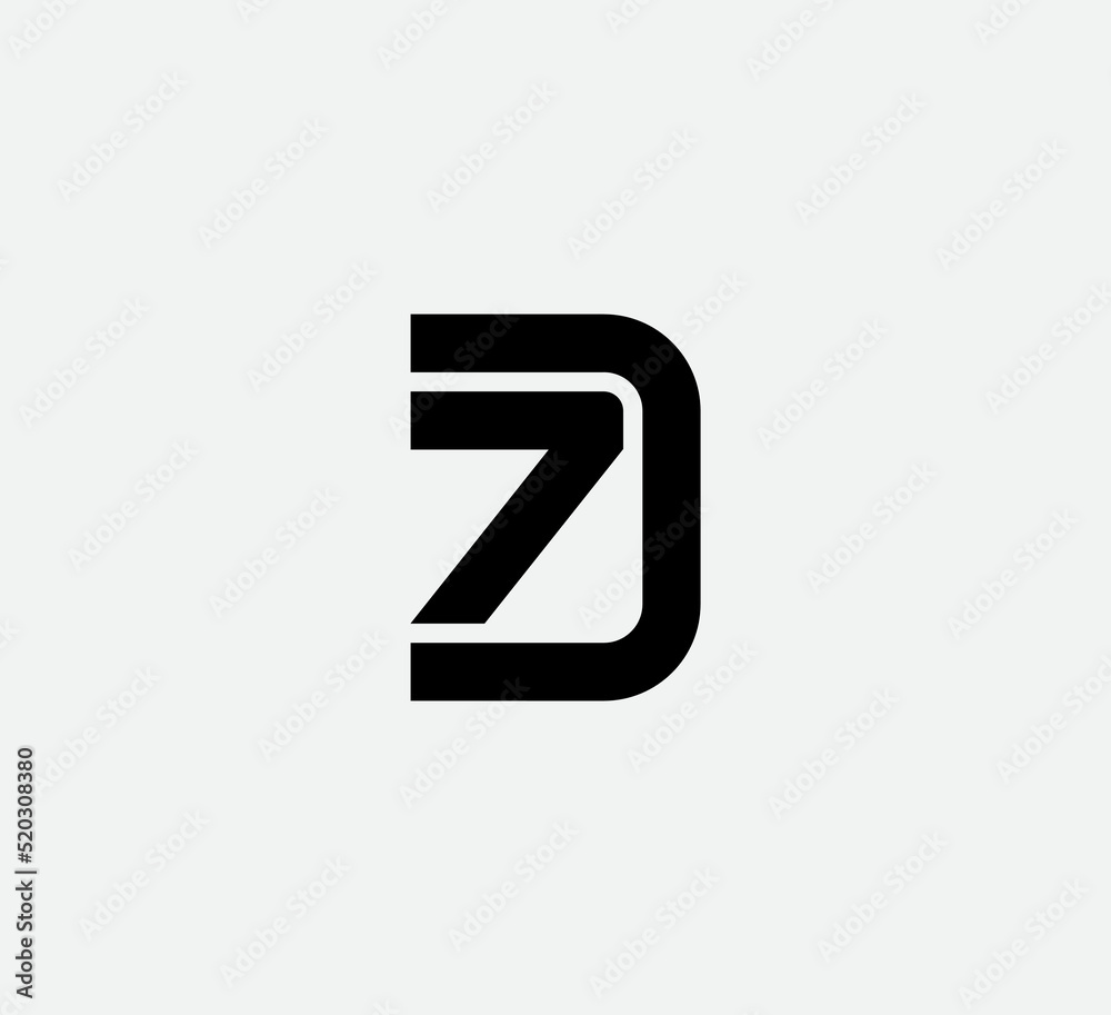 D7 or 7D - Elegant universal vector sign. Graphic symbol for corporate business identity. Number 7 and letter D Logo design. D7 or 7D - Elegant universal vector sign. Graphic symbol for corporate business identity. Number 7 and letter D Logo design.