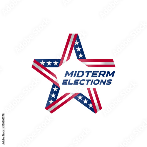 Midterm elections in US. The original poster for the election campaign for the Senate.
