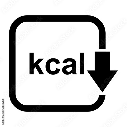 Calories healthy diet icon, nutrition food low sign, kcal zero web vector illustration