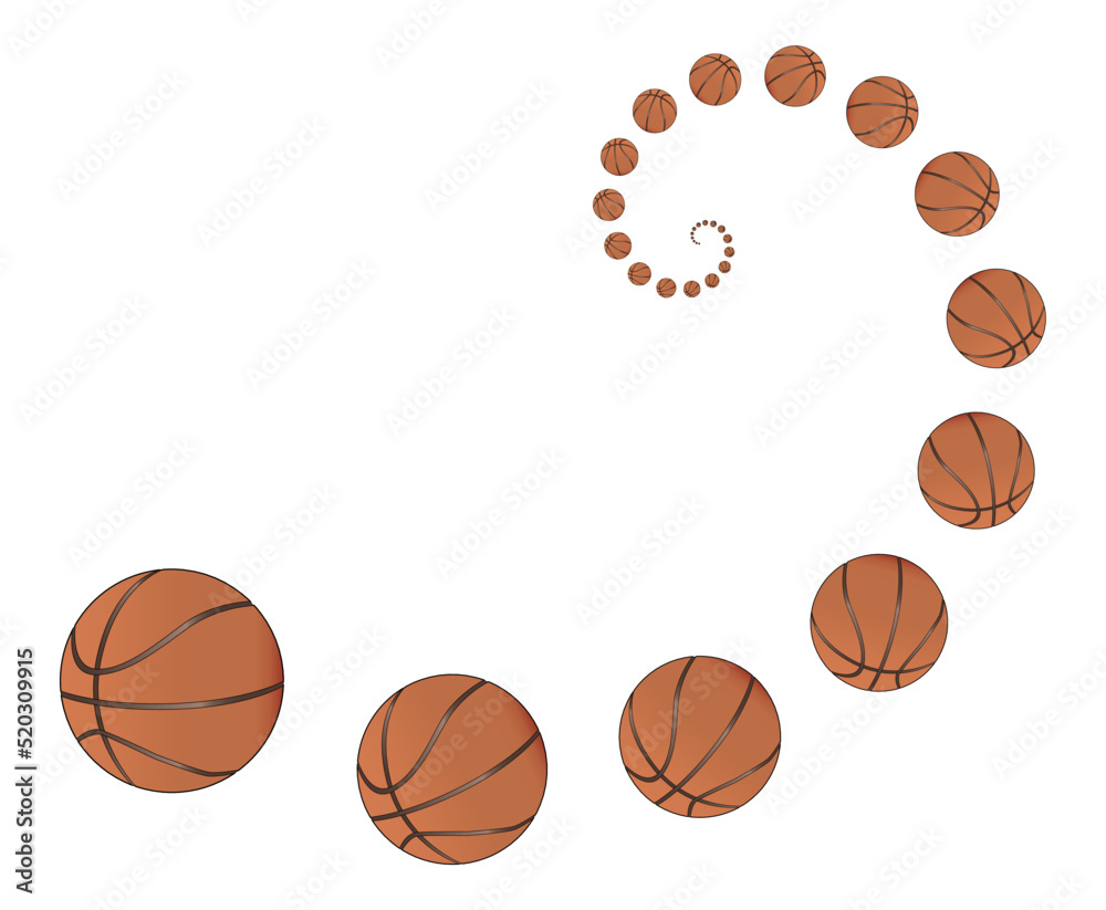 Bouncing Basketball Into Infinity