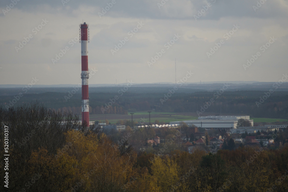 power station in the morning