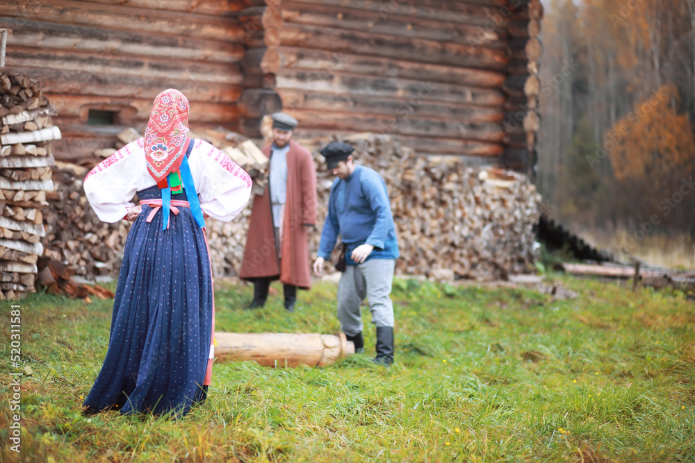 The concept of ancient traditions. Slavic carnival. Rites, dances and fortune-telling. Outfits of European Slavs.