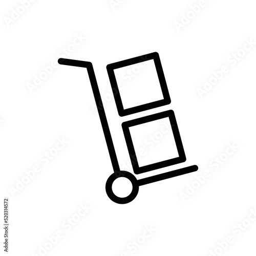 trolley icon flat style trendy stylist simple