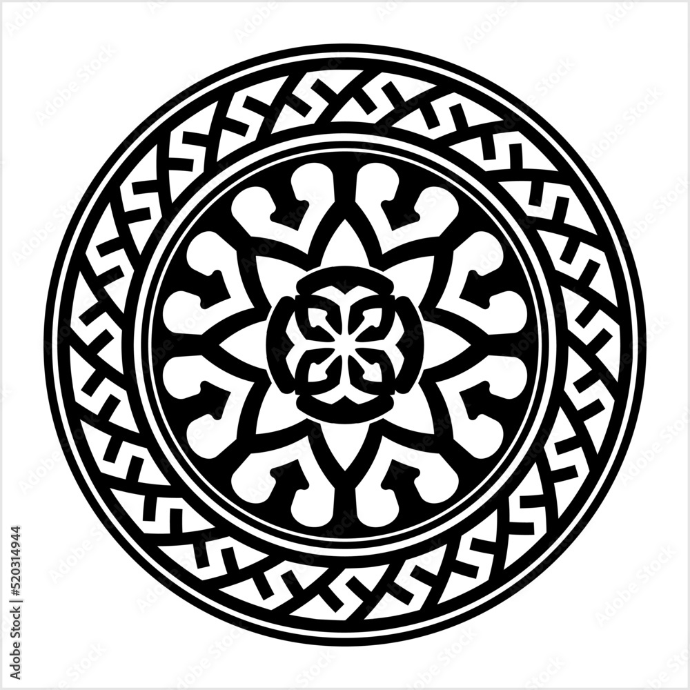 Polynesian Style Circular Shape Tattoo M_2207011 Polynesian Style Circular Shape Tattoo M_2207011