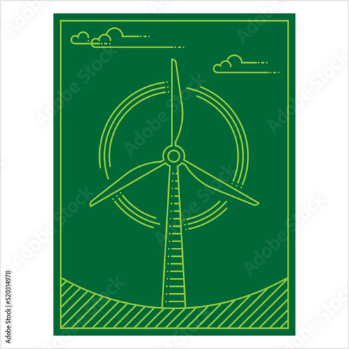 Windmill Icon Monoline M_2207001