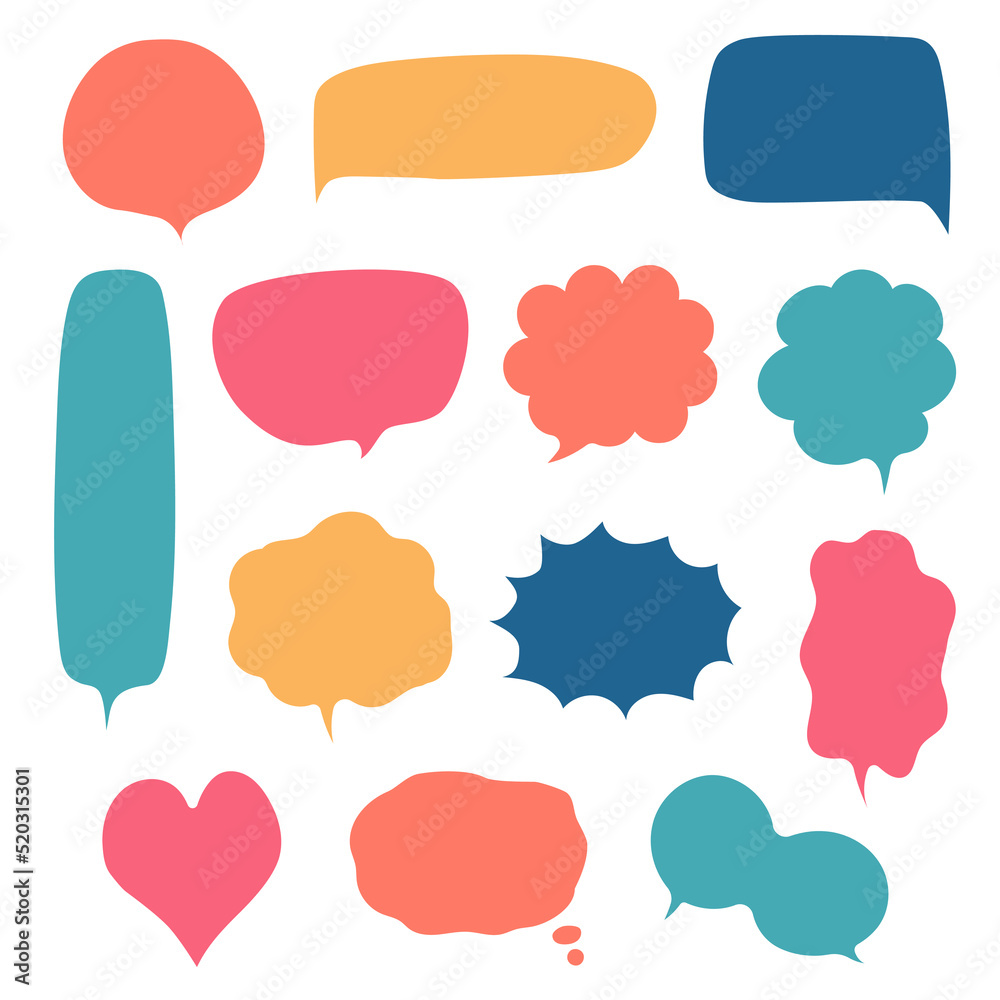 collection set of hand drawing frame border, blank speech bubble balloon, think, speak, talk, text box, banner, flat, design, vector illustration collection set of hand drawing frame border, blank speech bubble balloon, think, speak, talk, text box, banner, flat, design, vector illustration
