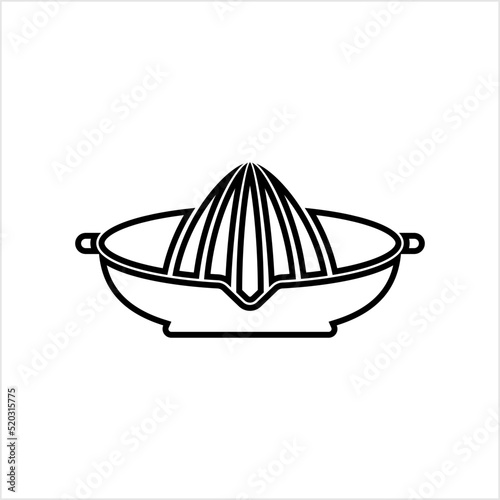 Lemon Juicer Icon, Manual Lemon Juicer, Juice Extractor Device, Centrifugal Juicer
