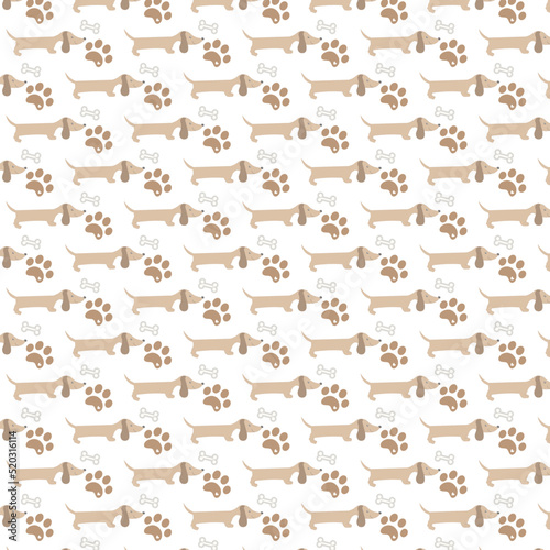 seamless pattern with dachshunds