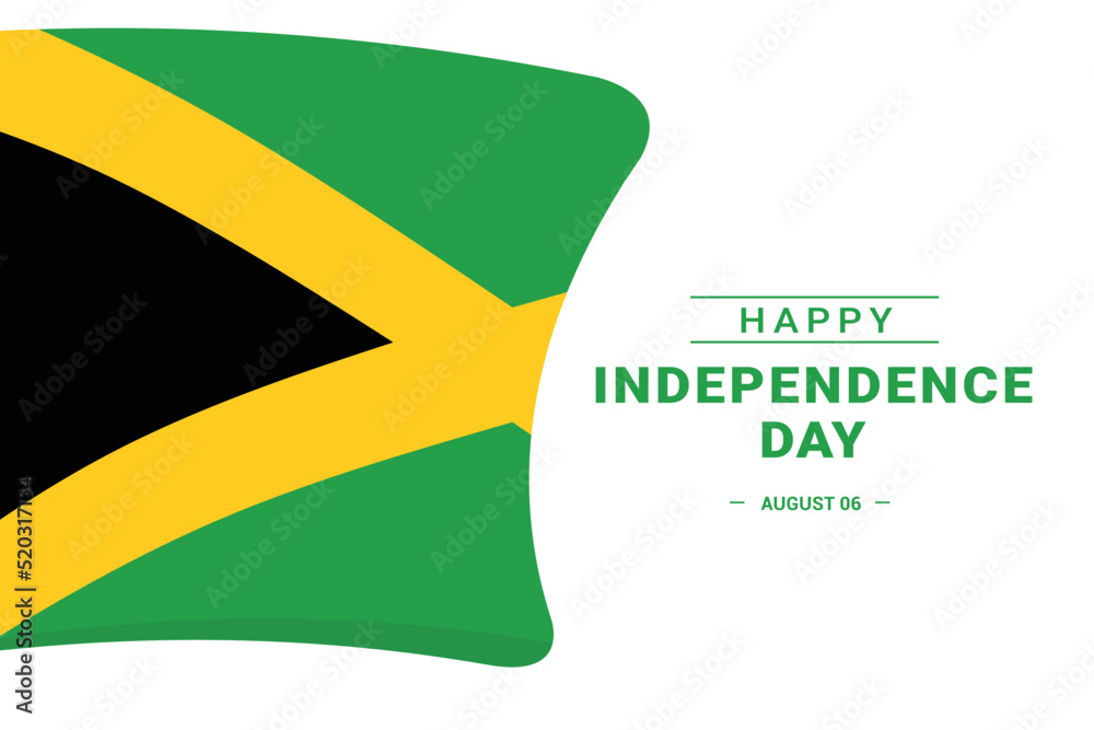 Jamaica Independence Day. Vector Illustration. The illustration is suitable for banners, flyers, stickers, cards, etc. Jamaica Independence Day. Vector Illustration. The illustration is suitable for banners, flyers, stickers, cards, etc.