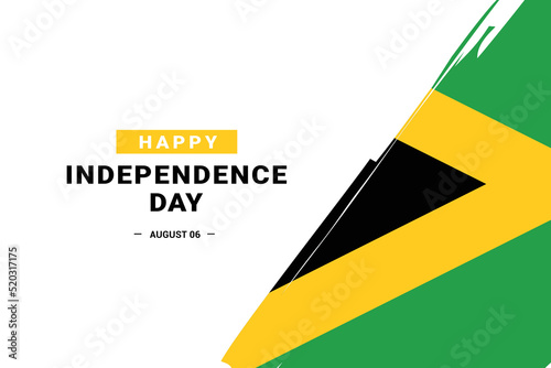 Jamaica Independence Day. Vector Illustration. The illustration is suitable for banners, flyers, stickers, cards, etc.