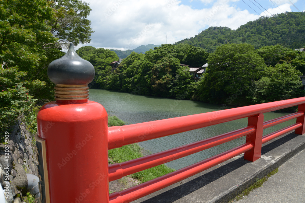 永源寺　愛知川と旦度橋　滋賀県東近江市