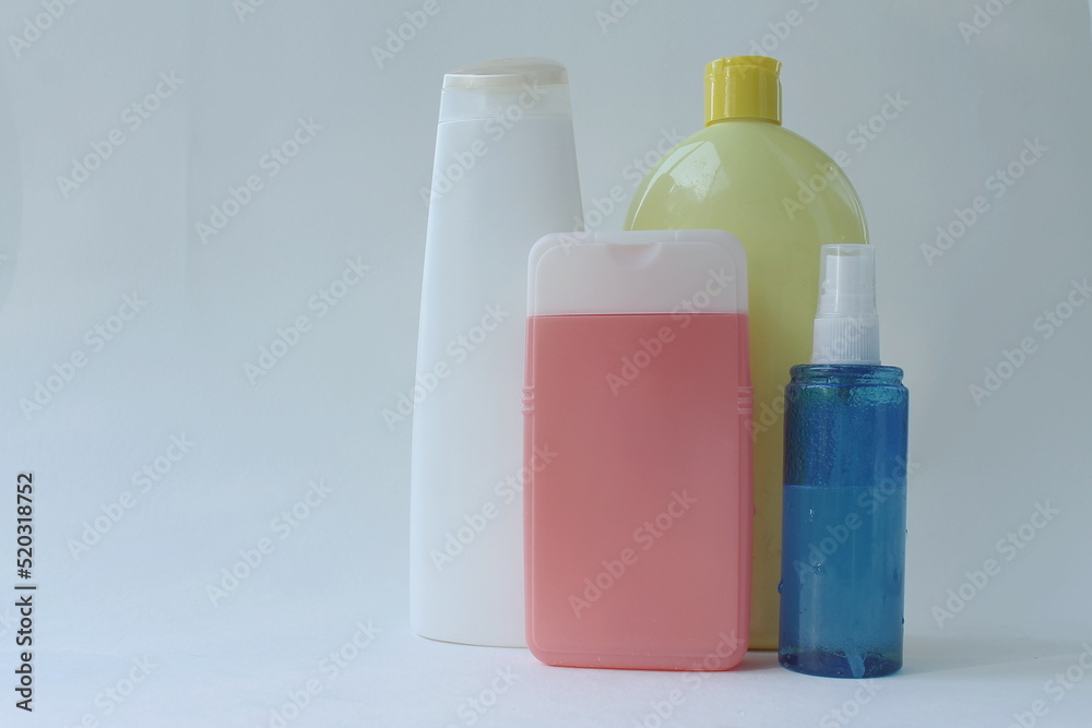 cosmetic jars, shower gel, shampoo, cosmetic containers, yellow jar, white jar, pink jar, shower accessories cosmetic jars, shower gel, shampoo, cosmetic containers, yellow jar, white jar, pink jar, shower accessories