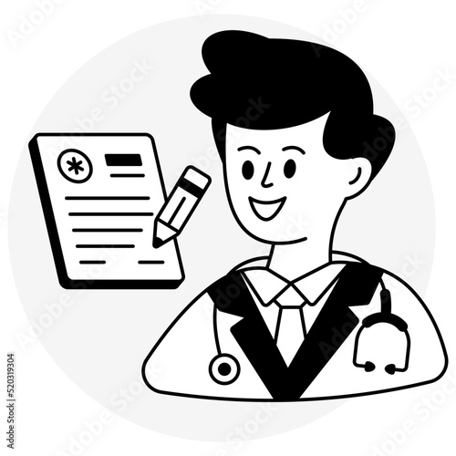 Trendy design icon of prescription