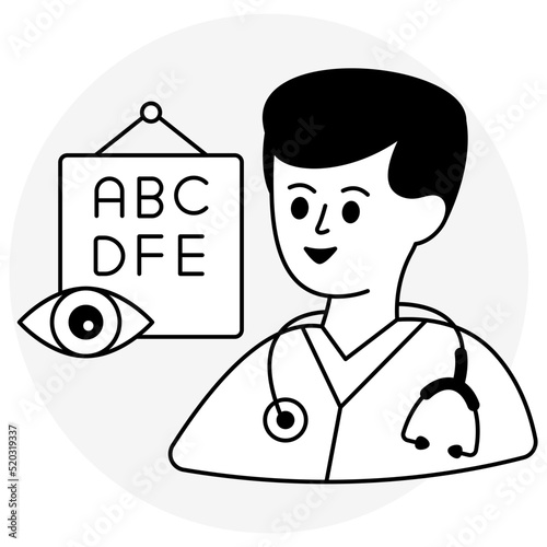 Modern design icon of eye test