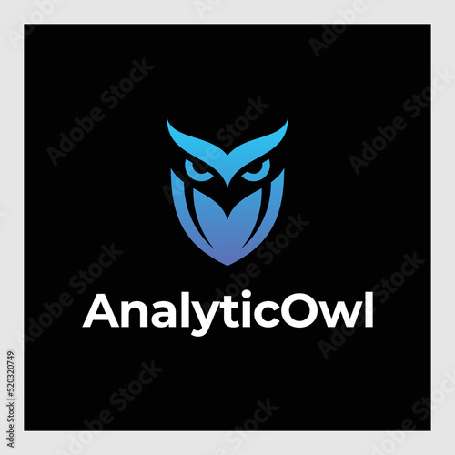 unique owl character logo design