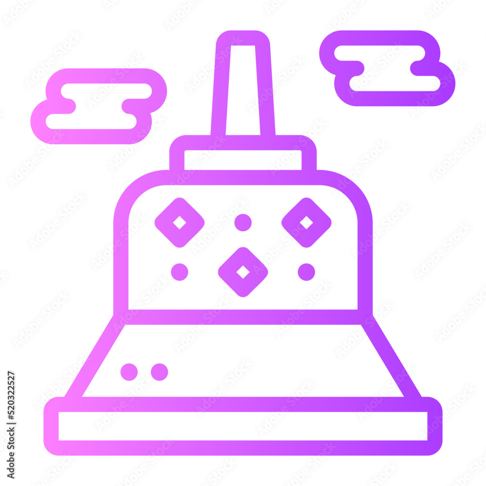 borobudur gradient icon borobudur gradient icon