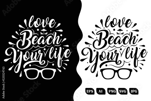 Summer typography svg t shirt design vector for print on demand