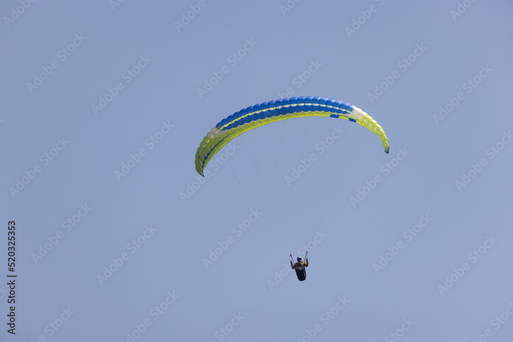 paragliding on cliffs in Normandy near Omaha Beach paragliding on cliffs in Normandy near Omaha Beach