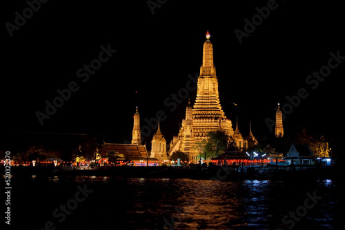 Night at Wat Arun  Temple of Dawn  Bangkok Thailand
