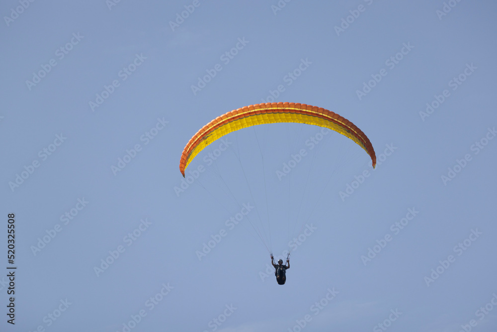 paragliding on cliffs in Normandy near Omaha Beach paragliding on cliffs in Normandy near Omaha Beach