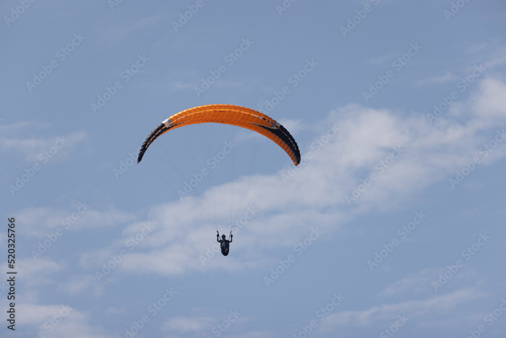 paragliding on cliffs in Normandy near Omaha Beach paragliding on cliffs in Normandy near Omaha Beach