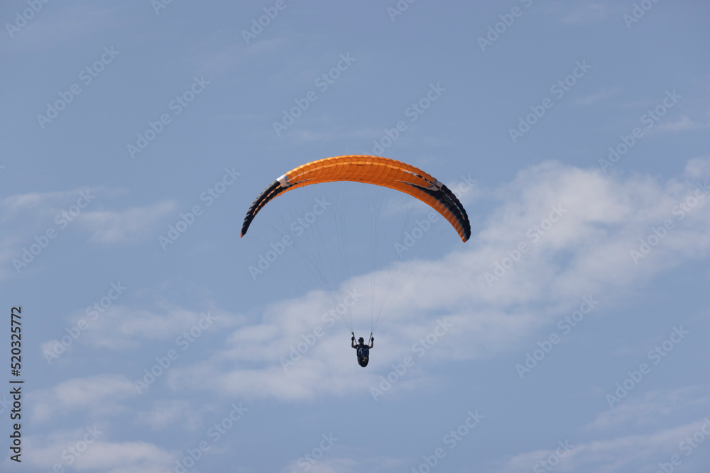 paragliding on cliffs in Normandy near Omaha Beach paragliding on cliffs in Normandy near Omaha Beach