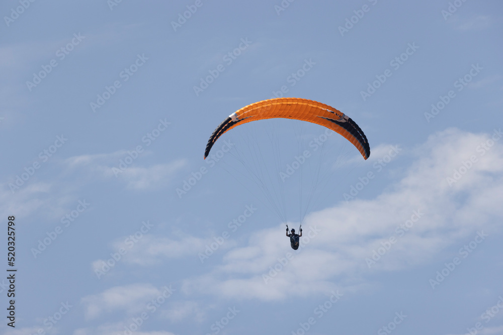 paragliding on cliffs in Normandy near Omaha Beach paragliding on cliffs in Normandy near Omaha Beach