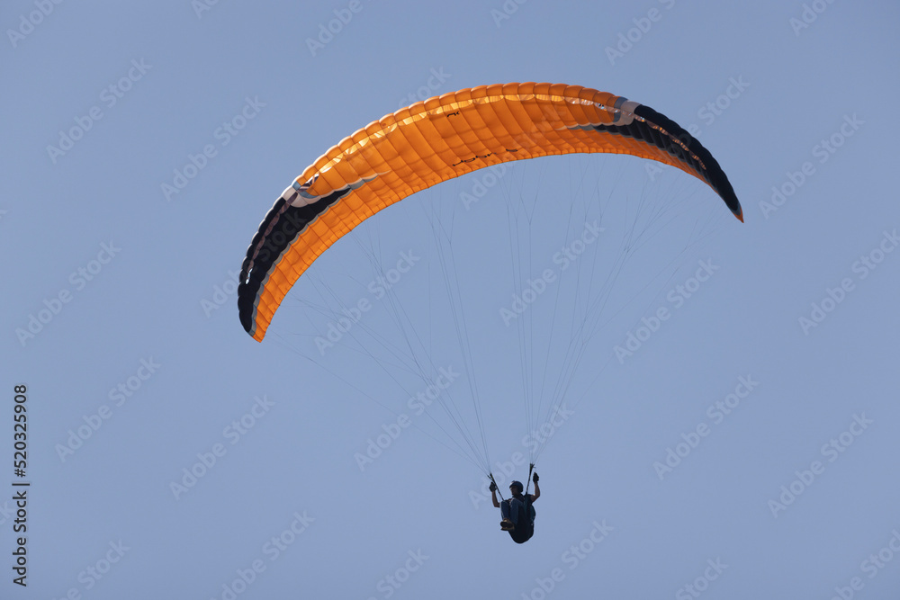 paragliding on cliffs in Normandy near Omaha Beach paragliding on cliffs in Normandy near Omaha Beach