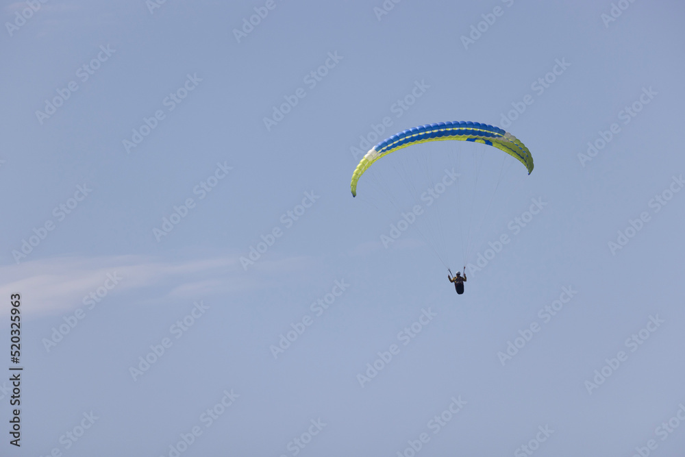 paragliding on cliffs in Normandy near Omaha Beach paragliding on cliffs in Normandy near Omaha Beach
