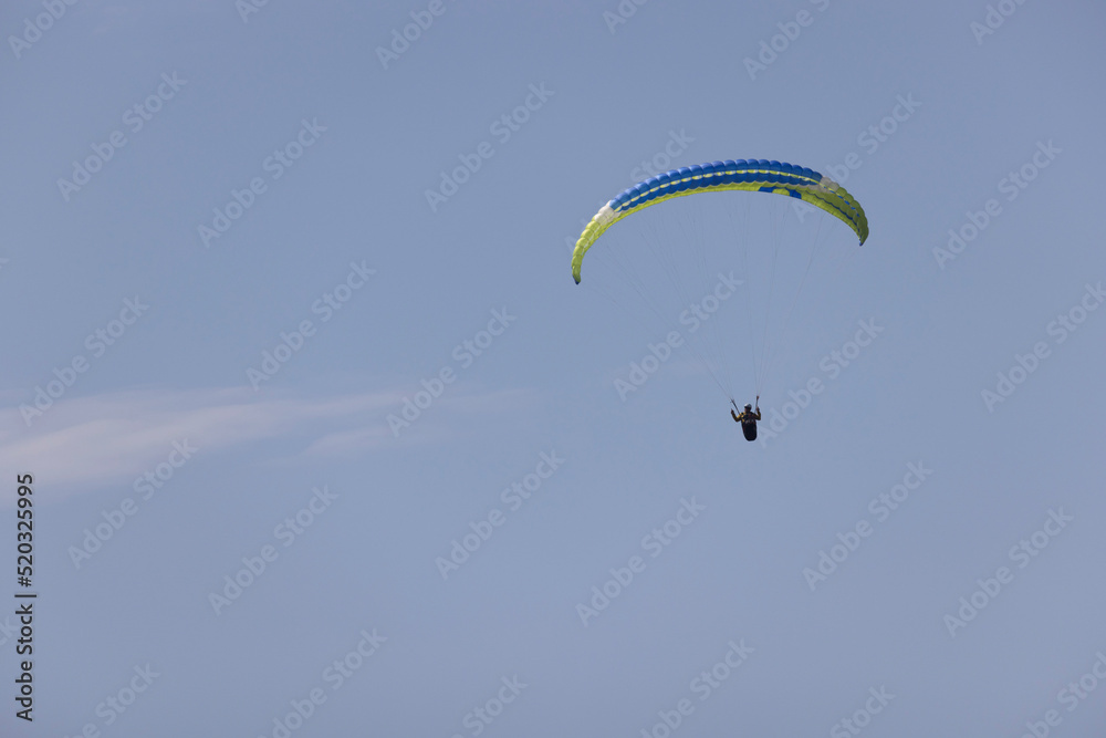 paragliding on cliffs in Normandy near Omaha Beach paragliding on cliffs in Normandy near Omaha Beach