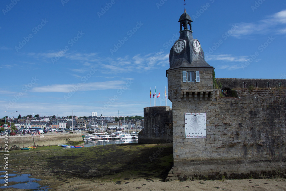 Bell tower of the closed city of Concarneau, Brittany, France