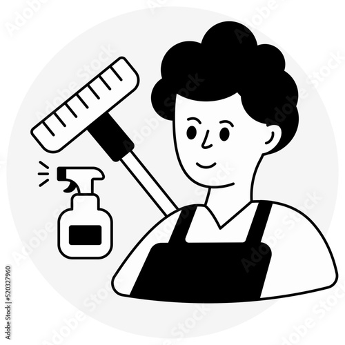 Trendy vector design of cleaner