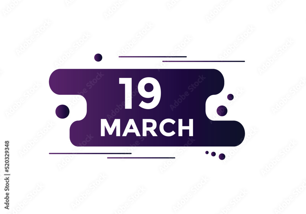 march 19 calendar reminder. 19th march daily calendar icon template. Vector illustration
march 19 calendar reminder. 19th march daily calendar icon template. Vector illustration