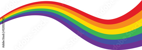 LGBT community rainbow colors decorative vector wave