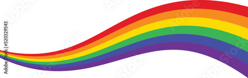 LGBT community rainbow colors decorative vector wave