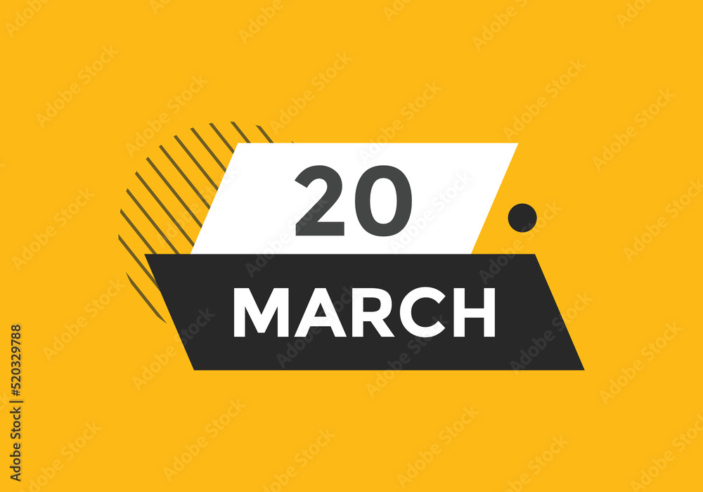 march 20 calendar reminder. 20th march daily calendar icon template. Vector illustration
march 20 calendar reminder. 20th march daily calendar icon template. Vector illustration