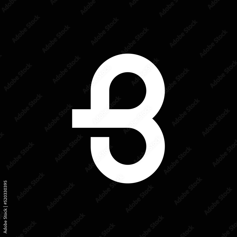 Modern letter B with overlapping line logo design Modern letter B with overlapping line logo design