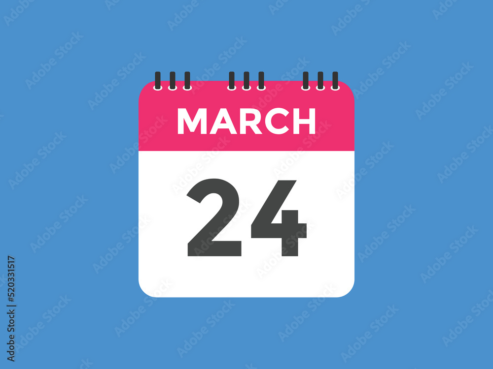 march 24 calendar reminder. 24th march daily calendar icon template. Vector illustration
march 24 calendar reminder. 24th march daily calendar icon template. Vector illustration