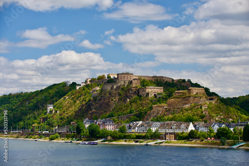 Blick über den Rhein zur Festung Ehrenbreitstein photo
