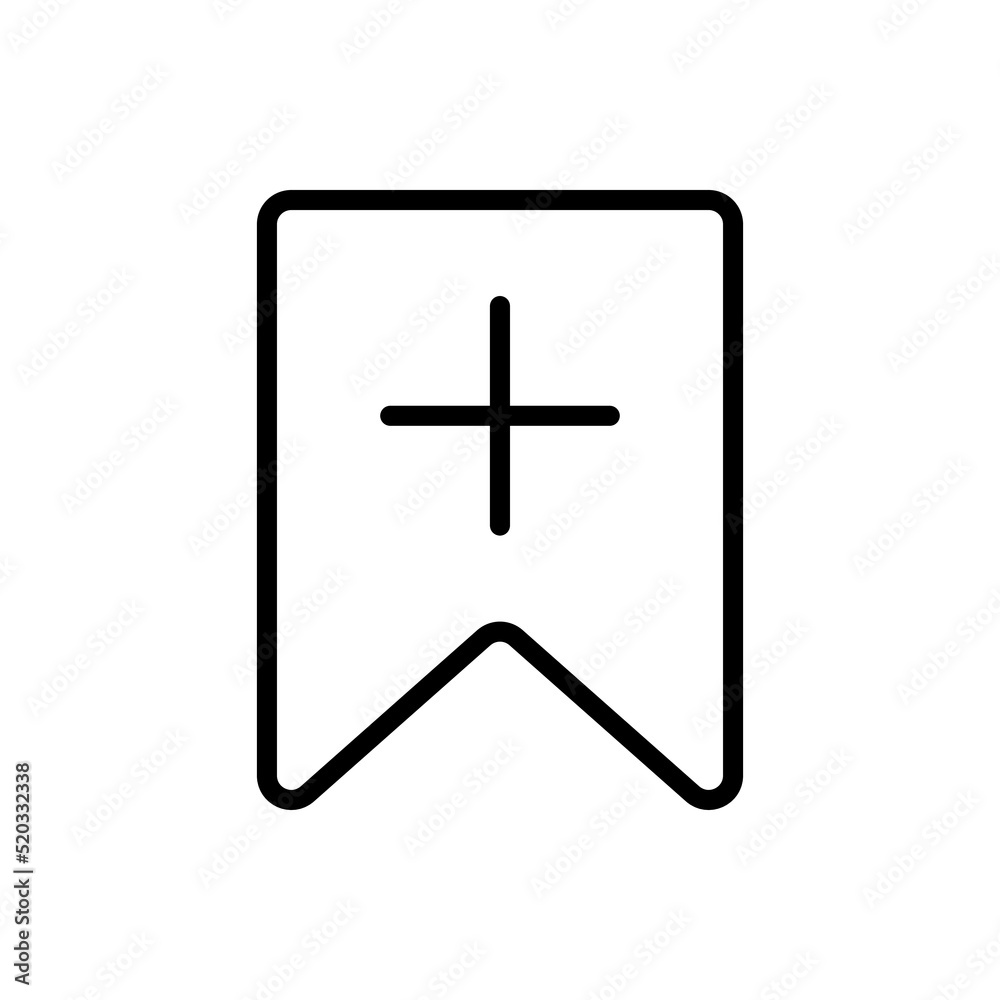 Bookmark, add simple icon vector. Flat design Bookmark, add simple icon vector. Flat design
