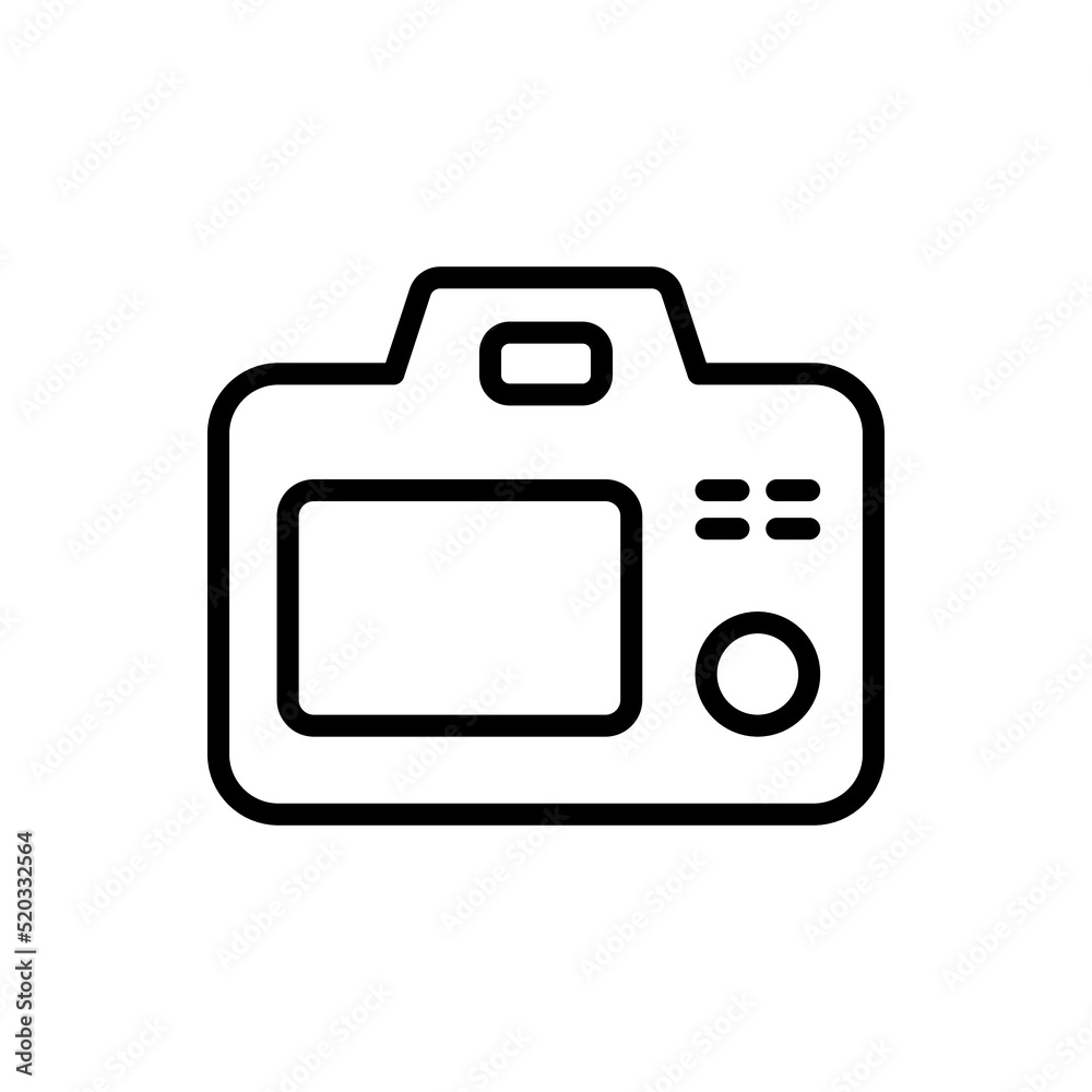 Camera simple icon vector. Flat design Camera simple icon vector. Flat design