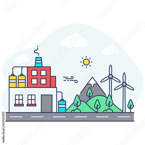 Flat design illustration of home 