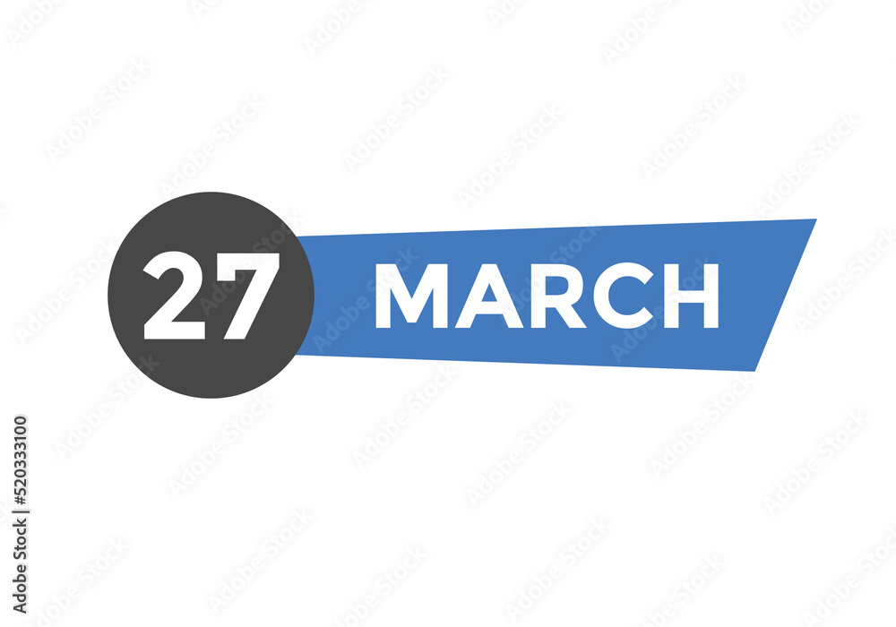 march 27 Calendar icon Design. Calendar Date 27th March. Calendar template
march 27 Calendar icon Design. Calendar Date 27th March. Calendar template