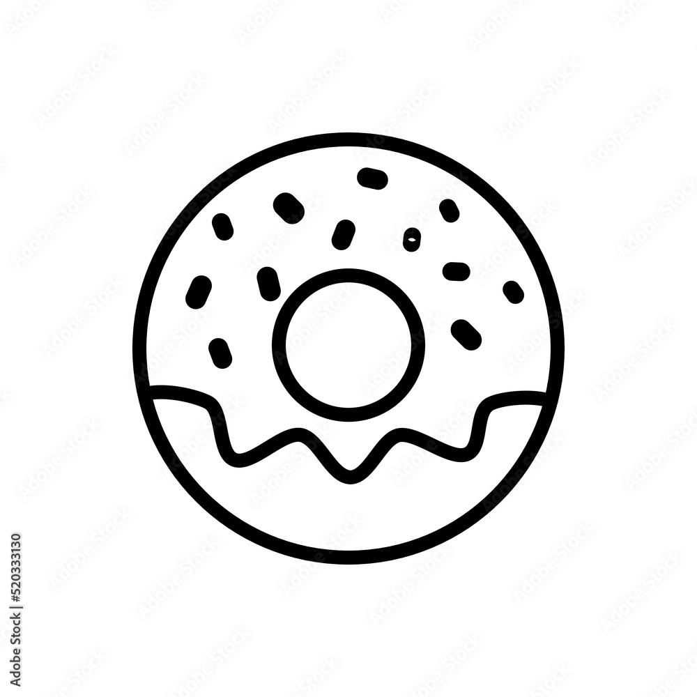 Donut simple icon vector. Flat design Donut simple icon vector. Flat design