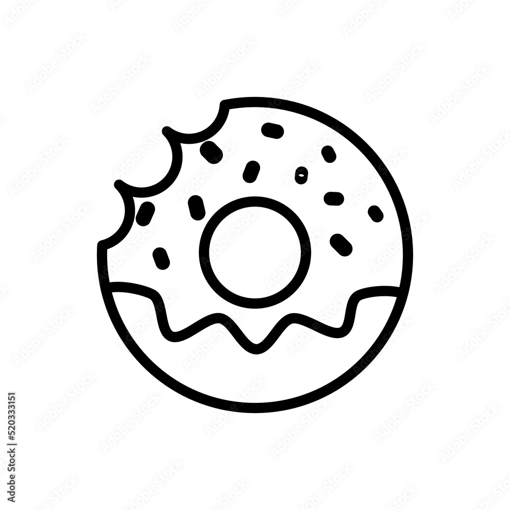 Donut, sweet simple icon vector. Flat design Donut, sweet simple icon vector. Flat design