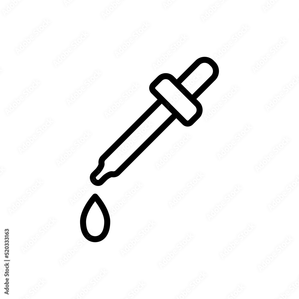 Dropper and water drop simple icon vector. Flat design Dropper and water drop simple icon vector. Flat design