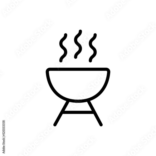 Grill, BBQ simple icon vector. Flat design