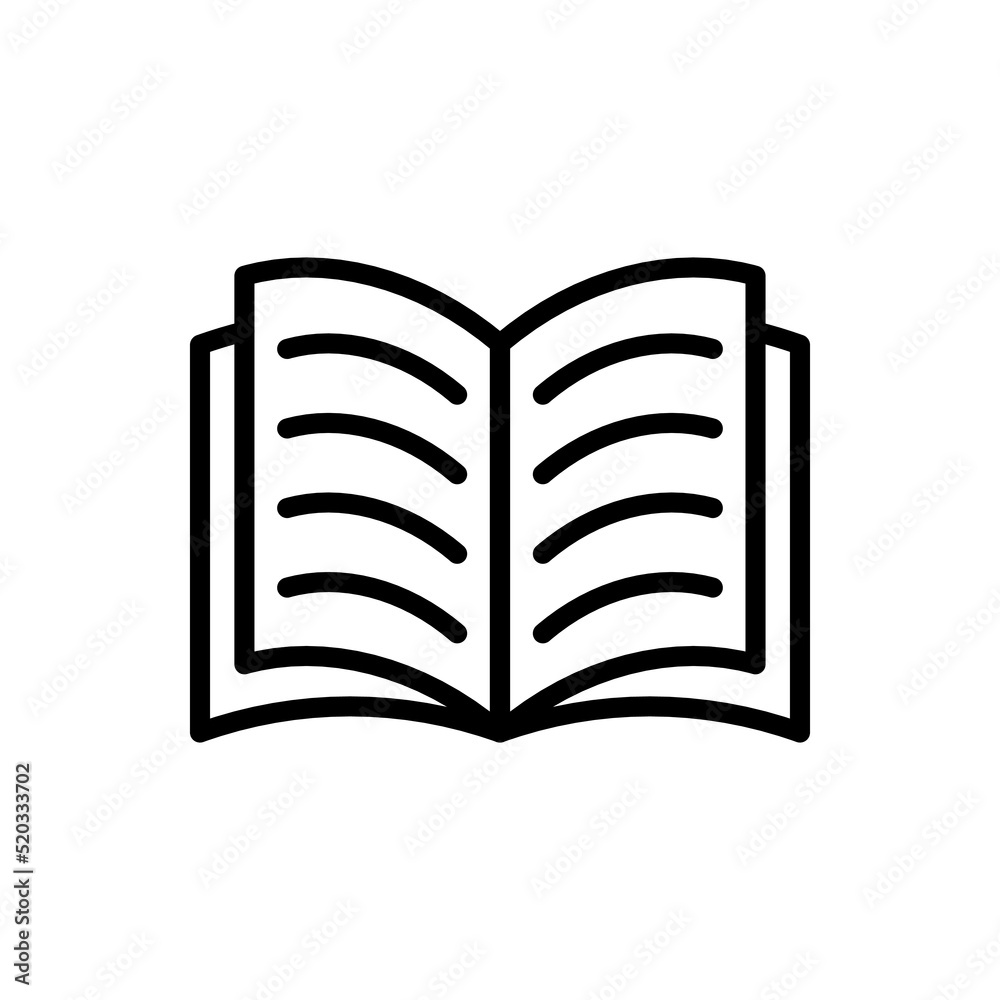 Open book simple icon vector. Flat design Open book simple icon vector. Flat design